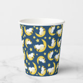 Gobelets En Papier Motif mouton, Mouton couché, Lune, Étoiles (Verso)