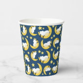 Gobelets En Papier Motif mouton, Mouton couché, Lune, Étoiles (Gauche)