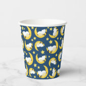 Gobelets En Papier Motif mouton, Mouton couché, Lune, Étoiles (Recto)