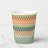 Gobelets En Papier Motif multicolore en zigzag (Verso)