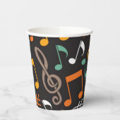 Gobelets En Papier Motif musical (Gauche)