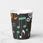 Gobelets En Papier Motif musical (Droite)