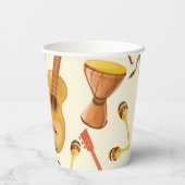 Gobelets En Papier Motif musical (Verso)