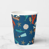 Gobelets En Papier Motif nautique (Recto)