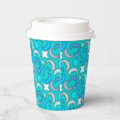 Gobelets En Papier Motif Nuages Lune Bleue (Droite)