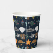 Gobelets En Papier Motif Océan Habitants (Droite)