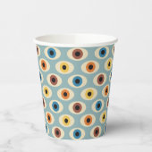 Gobelets En Papier Motif oculaire rétro (Gauche)