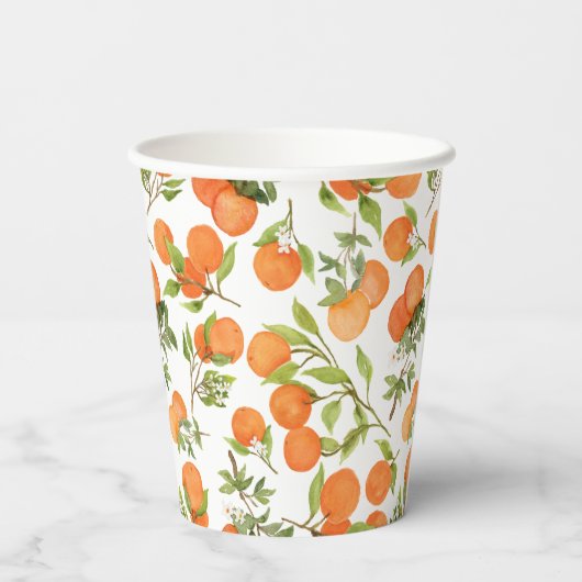 Gobelets En Papier Motif orange Cutie (Verso)