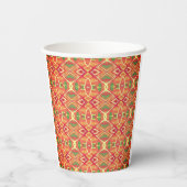 Gobelets En Papier Motif orange et vert (Verso)