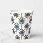 Gobelets En Papier Motif Paint Drop Palm Tree (Verso)