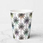 Gobelets En Papier Motif Paint Drop Palm Tree (Gauche)