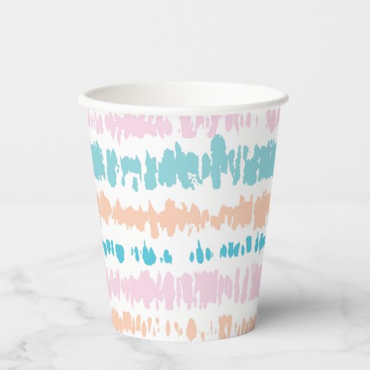 Gobelets En Papier Motif Pastel Batik (Recto)