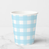 Gobelets En Papier Motif Pastel Blue En vichy (Recto)