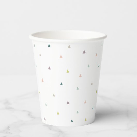 Gobelets En Papier Motif Pastel Triangle (Recto)