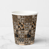 Gobelets En Papier Motif patchwork rustique (Droite)