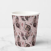 Gobelets En Papier Motif Peacock (Recto)