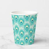 Gobelets En Papier Motif Peacock plumes (Recto)