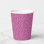 Gobelets En Papier motif peau de léopard rose violet (Droite)