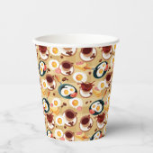 Gobelets En Papier Motif petit-déjeuner 3 (Recto)