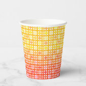 Gobelets En Papier Motif plaid dégradé jaune rouge (Droite)