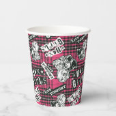 Gobelets En Papier Motif Plaid Des Filles Hex (Verso)