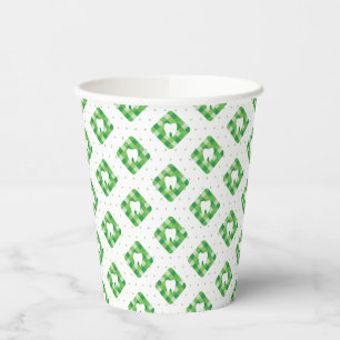 Gobelets En Papier Motif pour dents vert