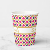 Gobelets En Papier Motif Quatrefoil Multicolor (Gauche)