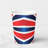 Gobelets En Papier Motif radial bleu rouge (Droite)