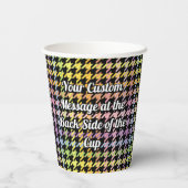 Gobelets En Papier Motif Rainbow Houndstooth (Verso)