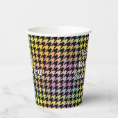 Gobelets En Papier Motif Rainbow Houndstooth (Gauche)