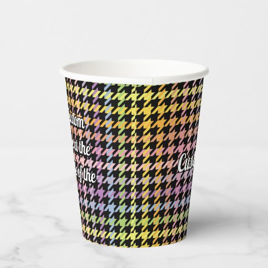 Gobelets En Papier Motif Rainbow Houndstooth (Droite)