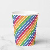 Gobelets En Papier Motif Rainbow Stripes (Verso)