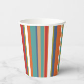 Gobelets En Papier Motif rayé multicolore (Verso)