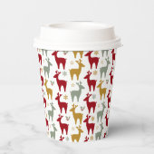 Gobelets En Papier Motif Red Christmas Reindeer#12 ID1009 (Verso)