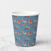 Gobelets En Papier Motif Retro Hummingbird (Recto)