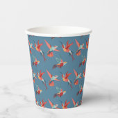 Gobelets En Papier Motif Retro Hummingbird (Recto)