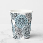 Gobelets En Papier Motif rétro, rétro, bleu et gris, salle de bain él (Gauche)