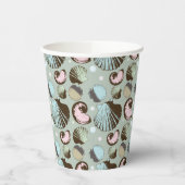 Gobelets En Papier Motif Retro Seashell (Gauche)