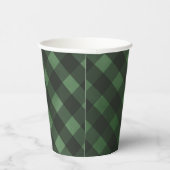 Gobelets En Papier Motif Rustique vert Plaid (Droite)