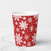 Gobelets En Papier Motif sans couture blanc et rouge (Gauche)