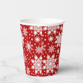 Gobelets En Papier Motif sans couture blanc et rouge (Droite)