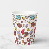 Gobelets En Papier Motif sans couture de donuts (Droite)