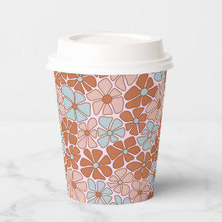 Gobelets En Papier Motif sans couture rétro