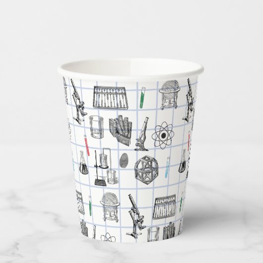 Gobelets En Papier Motif scientifique en chimie scientifique (Gauche)