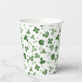 Gobelets En Papier Motif Shamrock Aquarelle douce (Gauche)