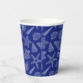 Gobelets En Papier Motif Shell bleu clair (Droite)