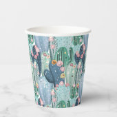 Gobelets En Papier Motif Soft Patel Cactus (Recto)