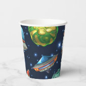Gobelets En Papier Motif spatial (Verso)