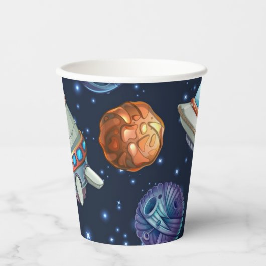 Gobelets En Papier Motif spatial (Recto)