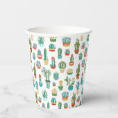 Gobelets En Papier Motif Succulent (Recto)